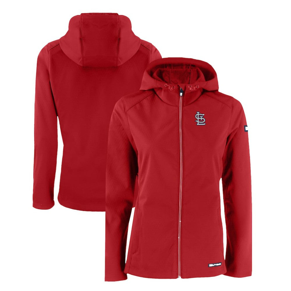St. Louis Cardinals Cutter & Buck Women's Evoke Eco Softshell Recycled Full-Zip Jacket - MLB Jackets