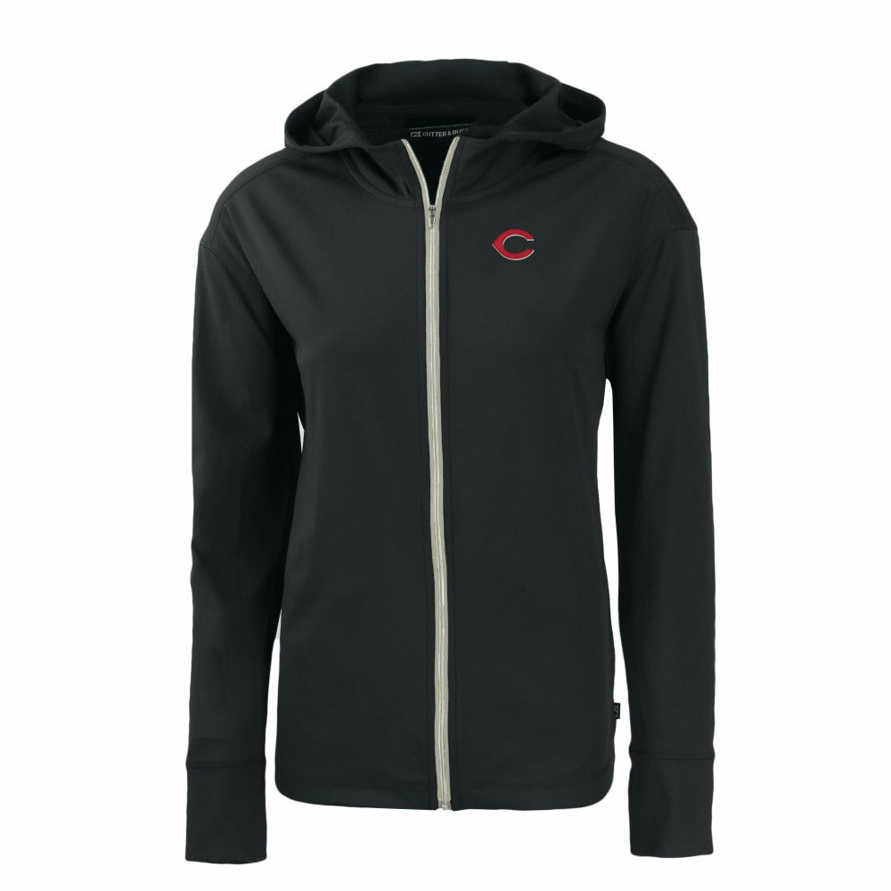 Cincinnati Reds Cutter & Buck Women's Daybreak Eco Recycled Full-Zip Hoodie - MLB Hoodies