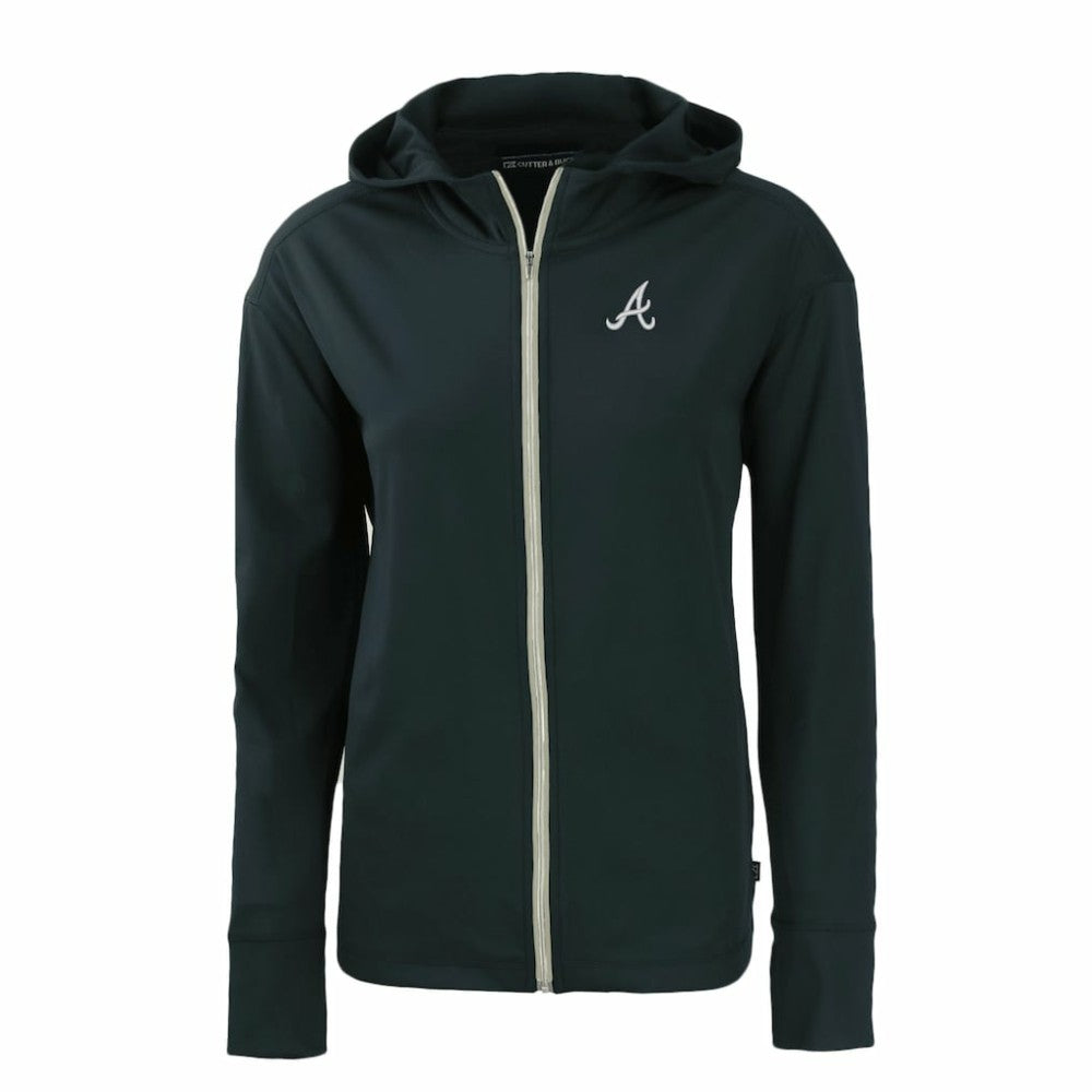 Atlanta Braves Cutter & Buck Women's Daybreak Eco Recycled Full-Zip Hoodie - MLB Hoodies