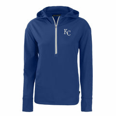 Kansas City Royals Cutter & Buck Women's Daybreak Eco Recycled Half-Zip Hoodie - MLB Hoodies