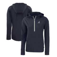Atlanta Braves Cutter & Buck Women's Daybreak Eco Recycled Half-Zip Hoodie - MLB Hoodies