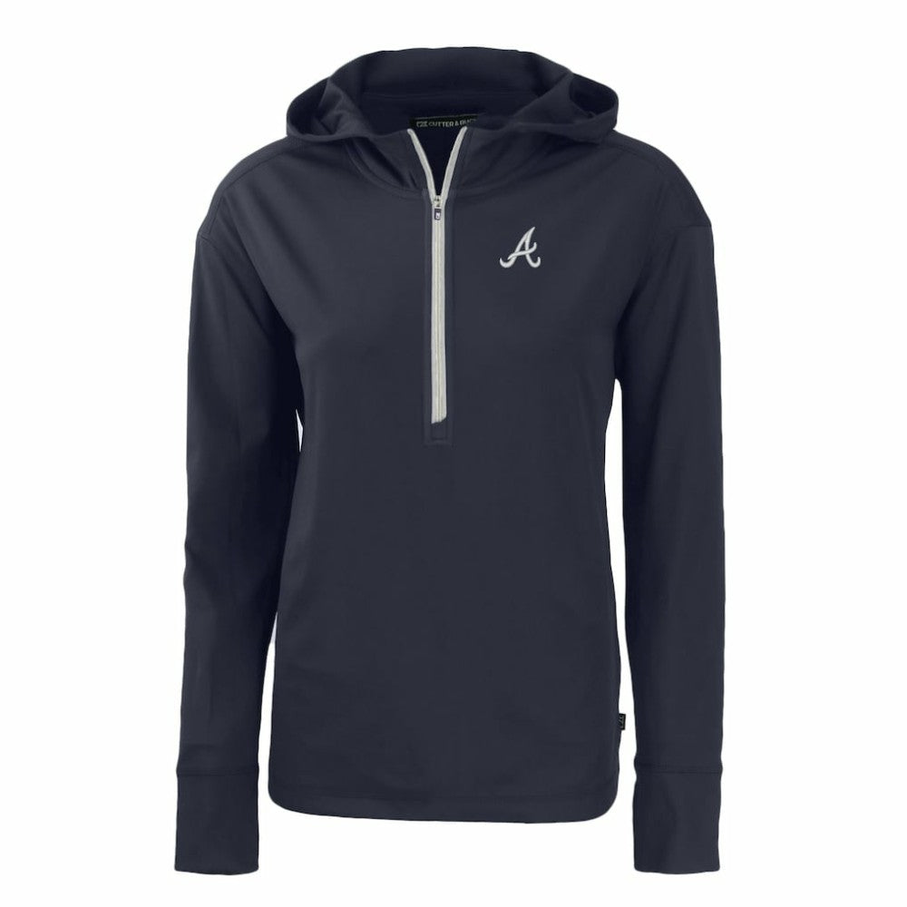 Atlanta Braves Cutter & Buck Women's Daybreak Eco Recycled Half-Zip Hoodie - MLB Hoodies