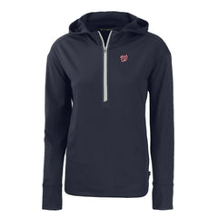 Washington Nationals Cutter & Buck Women's Daybreak Eco Recycled Half-Zip Hoodie - MLB Hoodies