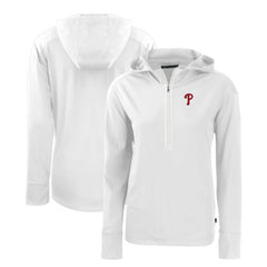 Philadelphia Phillies Cutter & Buck Women's Daybreak Eco Recycled Half-Zip Hoodie - MLB Hoodies