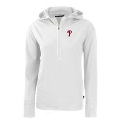 Philadelphia Phillies Cutter & Buck Women's Daybreak Eco Recycled Half-Zip Hoodie - MLB Hoodies