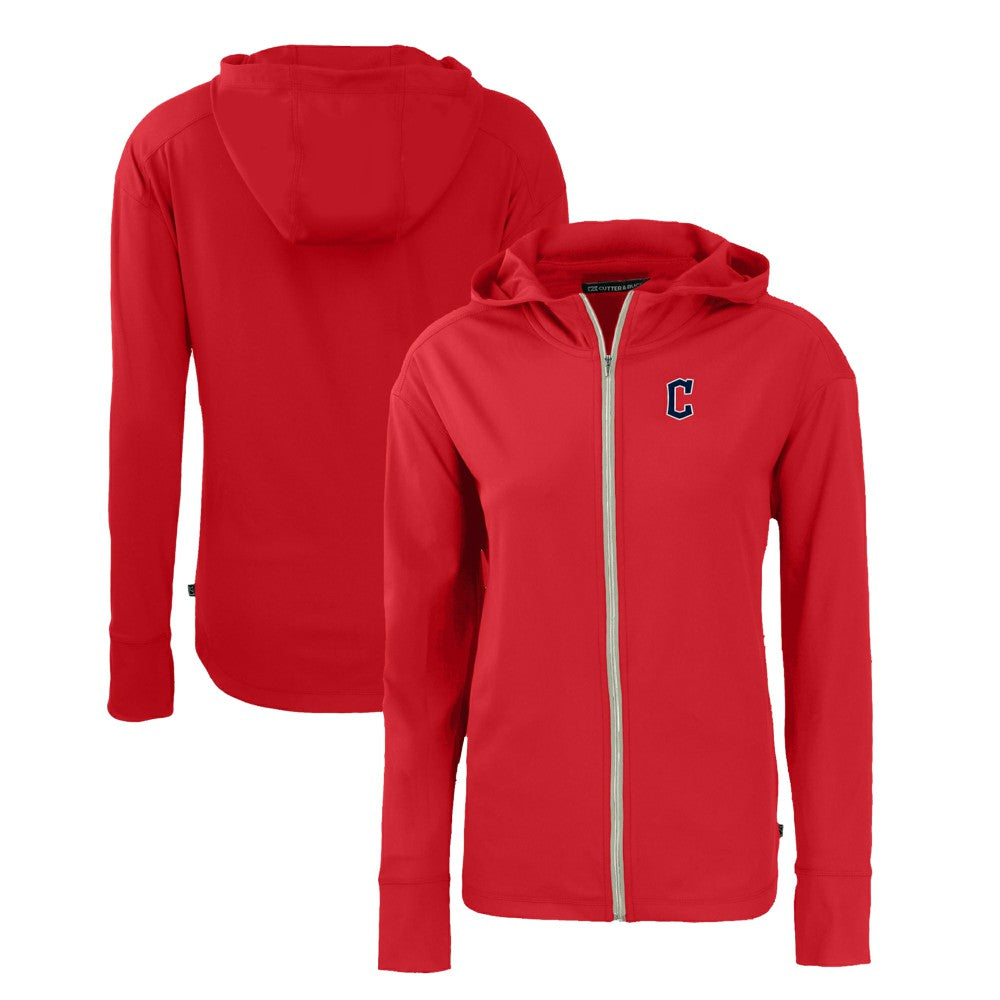 Cleveland Guardians Cutter & Buck Women's Daybreak Eco Recycled Full-Zip Hoodie - MLB Hoodies