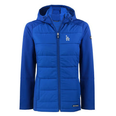 Los Angeles Dodgers Cutter & Buck Women's Evoke Hybrid Eco Softshell Recycled Full-Zip Hoodie Jacket - MLB Jackets