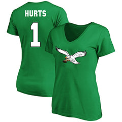 Philadelphia Eagles Jalen Hurts  Women's Plus Size Fair Catch Name & Number Scoop Neck T-Shirt | NFL Outlet