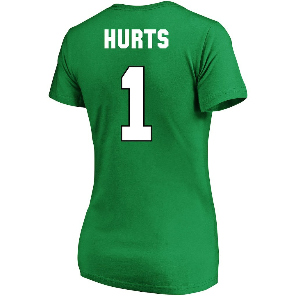 Philadelphia Eagles Jalen Hurts  Women's Plus Size Fair Catch Name & Number Scoop Neck T-Shirt | NFL Outlet