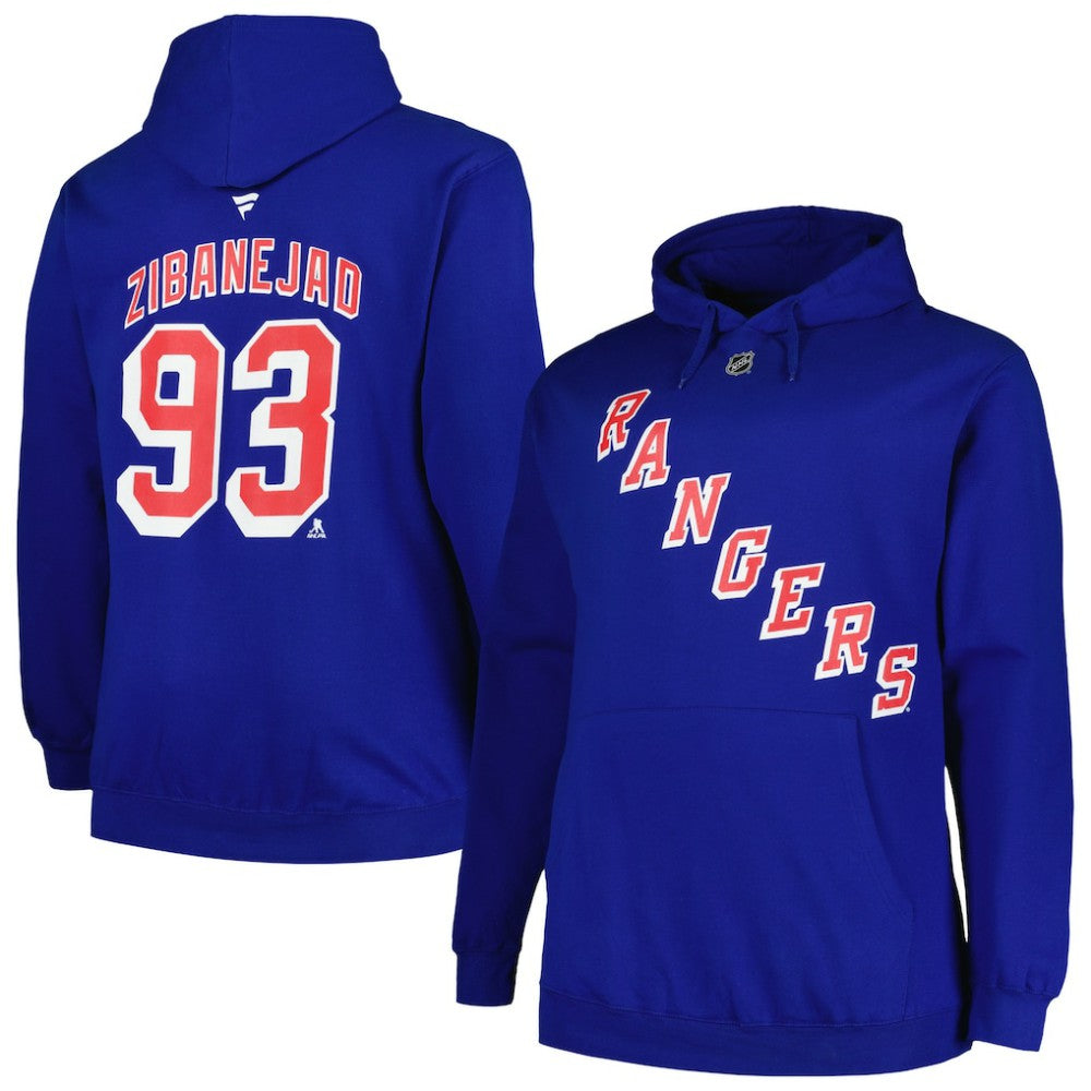 Mika Zibanejad New York Rangers Profile Big & Tall Name & Number Pullover Hoodie -  NHL Hoodies