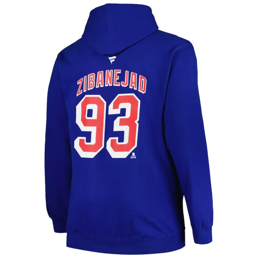 Mika Zibanejad New York Rangers Profile Big & Tall Name & Number Pullover Hoodie -  NHL Hoodies