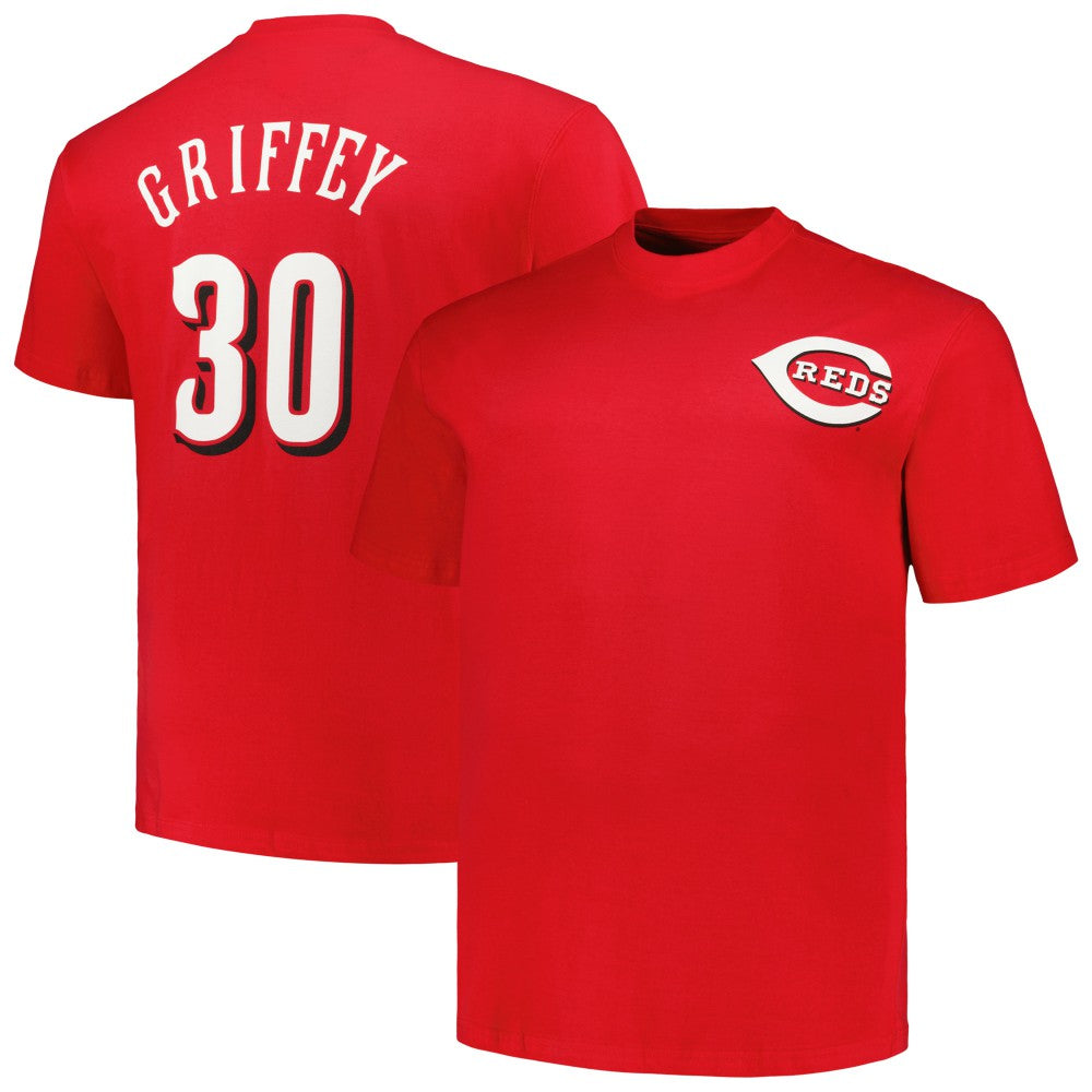 Ken Griffey Cincinnati Reds Profile Big & Tall Cooperstown Collection Player Name & Number T-Shirt - MLB T-shirts