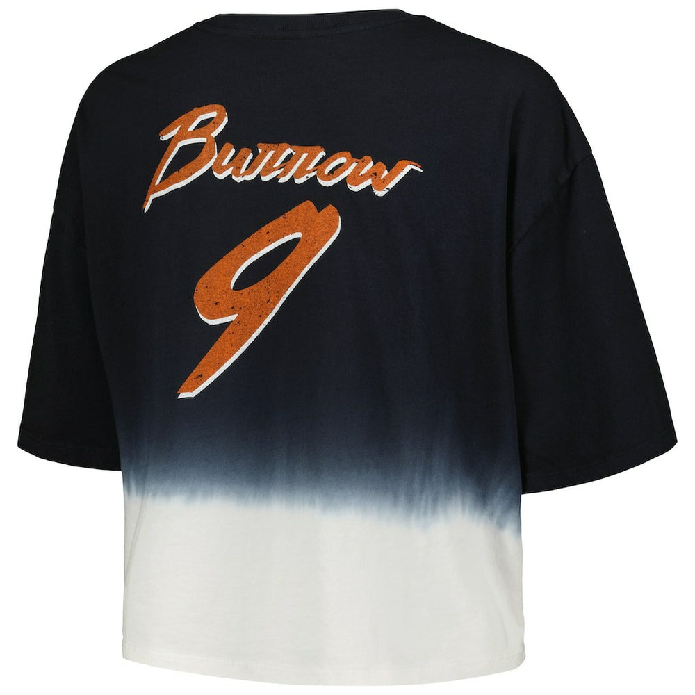 Cincinnati Bengals Joe Burrow  Majestic Threads Women's Dip-Dye Player Name & Number Crop Top | NFL Discount