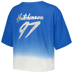Detroit Lions Aidan Hutchinson  Majestic Threads Women's Dip-Dye Player Name & Number Crop Top | NFL Sale