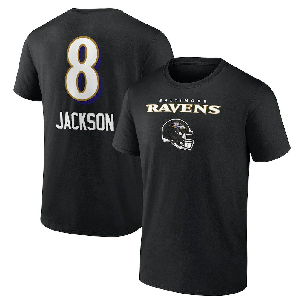 Baltimore Ravens Lamar Jackson  Team Wordmark Name & Number T-Shirt | NFL On sale