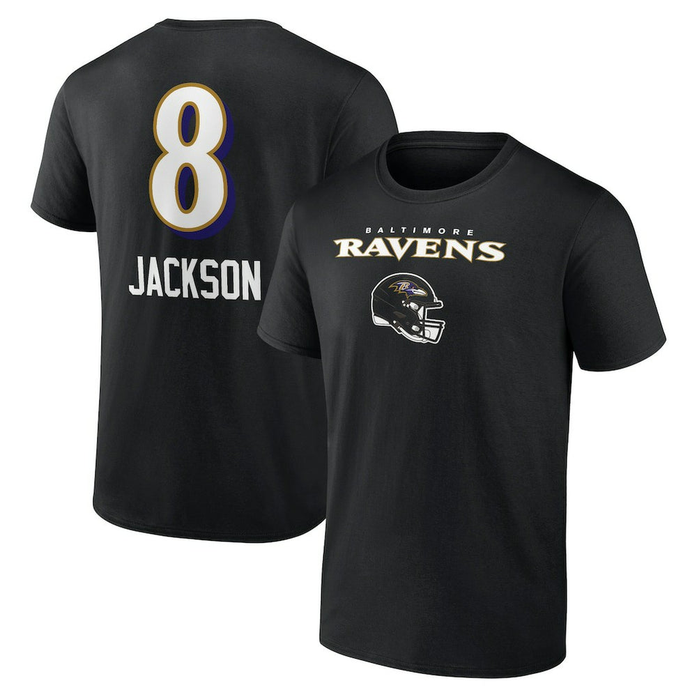 Baltimore Ravens Lamar Jackson  Team Wordmark Name & Number T-Shirt | NFL On sale