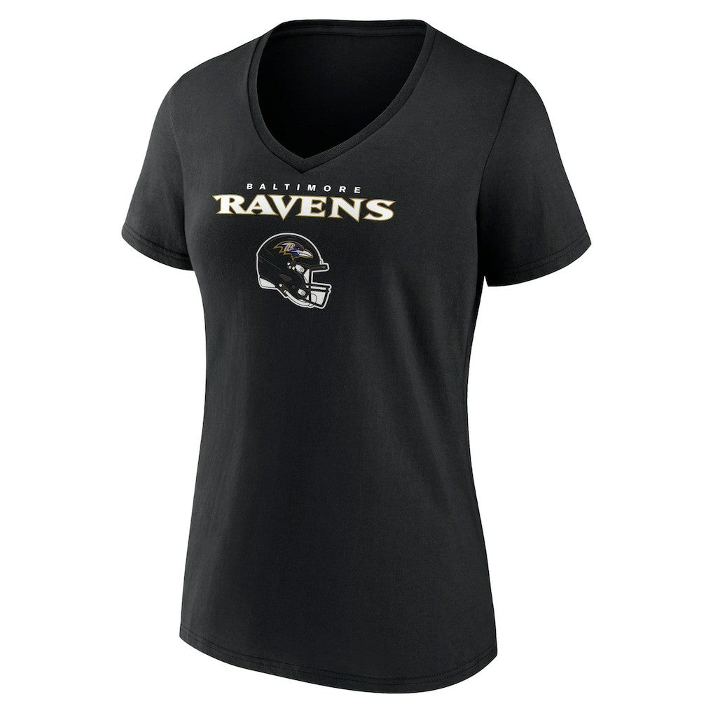Baltimore Ravens Lamar Jackson  Women's Team Wordmark Name & Number V-Neck T-Shirt | NFL US