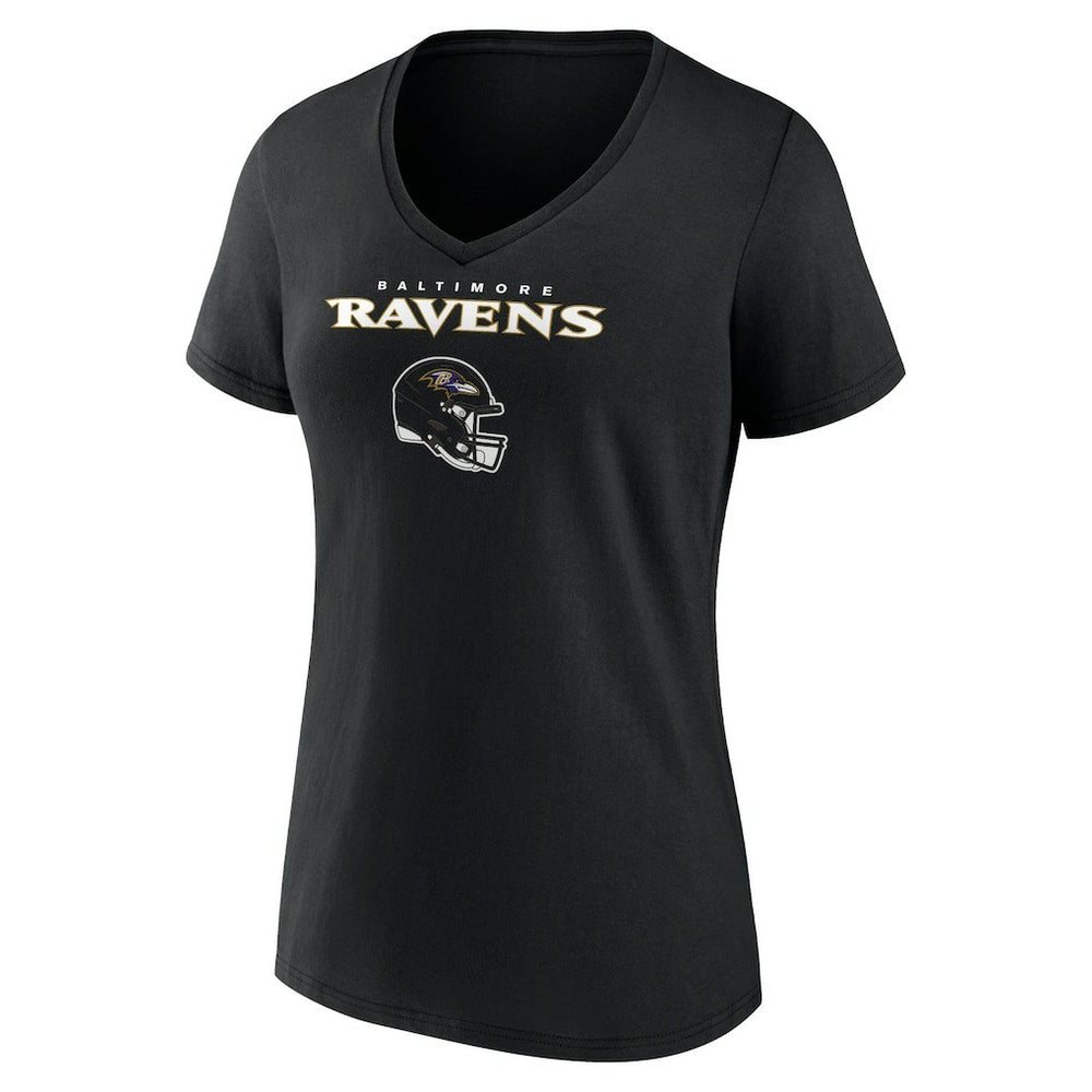 Baltimore Ravens Lamar Jackson  Women's Team Wordmark Name & Number V-Neck T-Shirt | NFL US