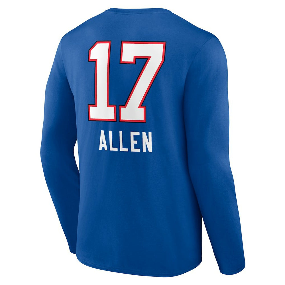 Buffalo Bills Josh Allen  Team Wordmark Long Sleeve T-Shirt | NFL Online