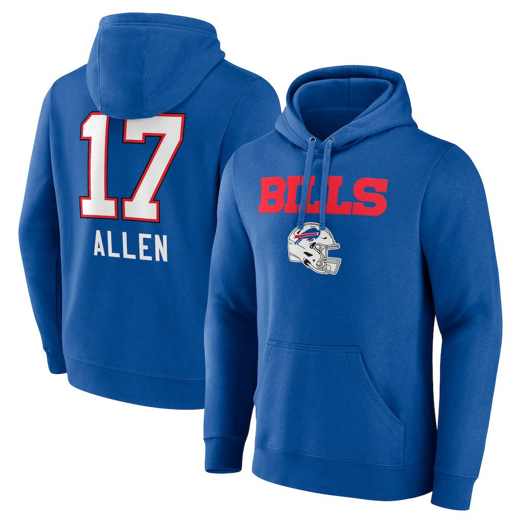 Buffalo Bills Josh Allen  Team Wordmark Pullover Hoodie | NFL Sale