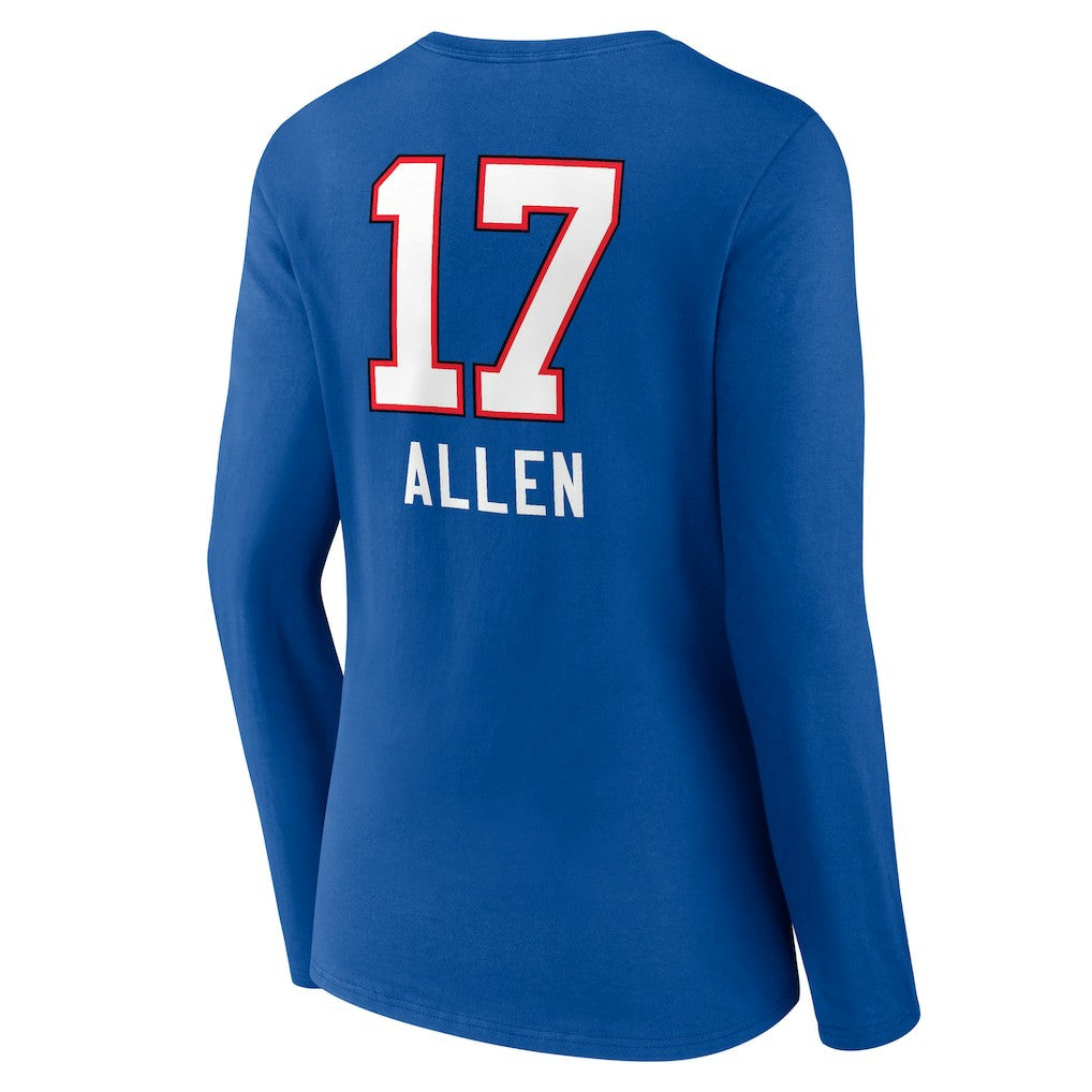 Buffalo Bills Josh Allen  Women's Team Wordmark Long Sleeve V-Neck T-Shirt | NFL On sale