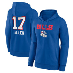 Buffalo Bills Josh Allen  Women's Team Wordmark Pullover Hoodie | NFL Hot