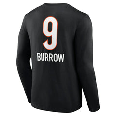 Cincinnati Bengals Joe Burrow  Team Wordmark Long Sleeve T-Shirt | NFL Discount