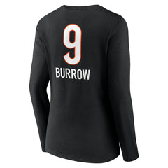 Cincinnati Bengals Joe Burrow  Women's Team Wordmark Long Sleeve V-Neck T-Shirt | NFL US