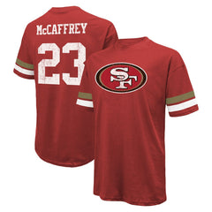 San Francisco 49ers Christian McCaffrey  Majestic Threads Name & Number Oversized Fit T-Shirt | NFL On sale