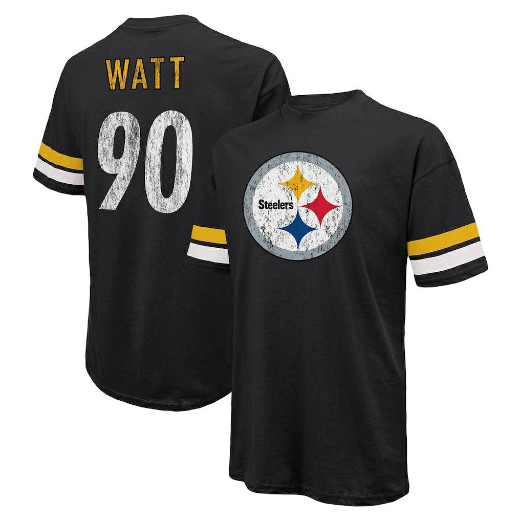 Pittsburgh Steelers T.J. Watt  Majestic Threads Name & Number Oversize Fit T-Shirt | NFL On sale