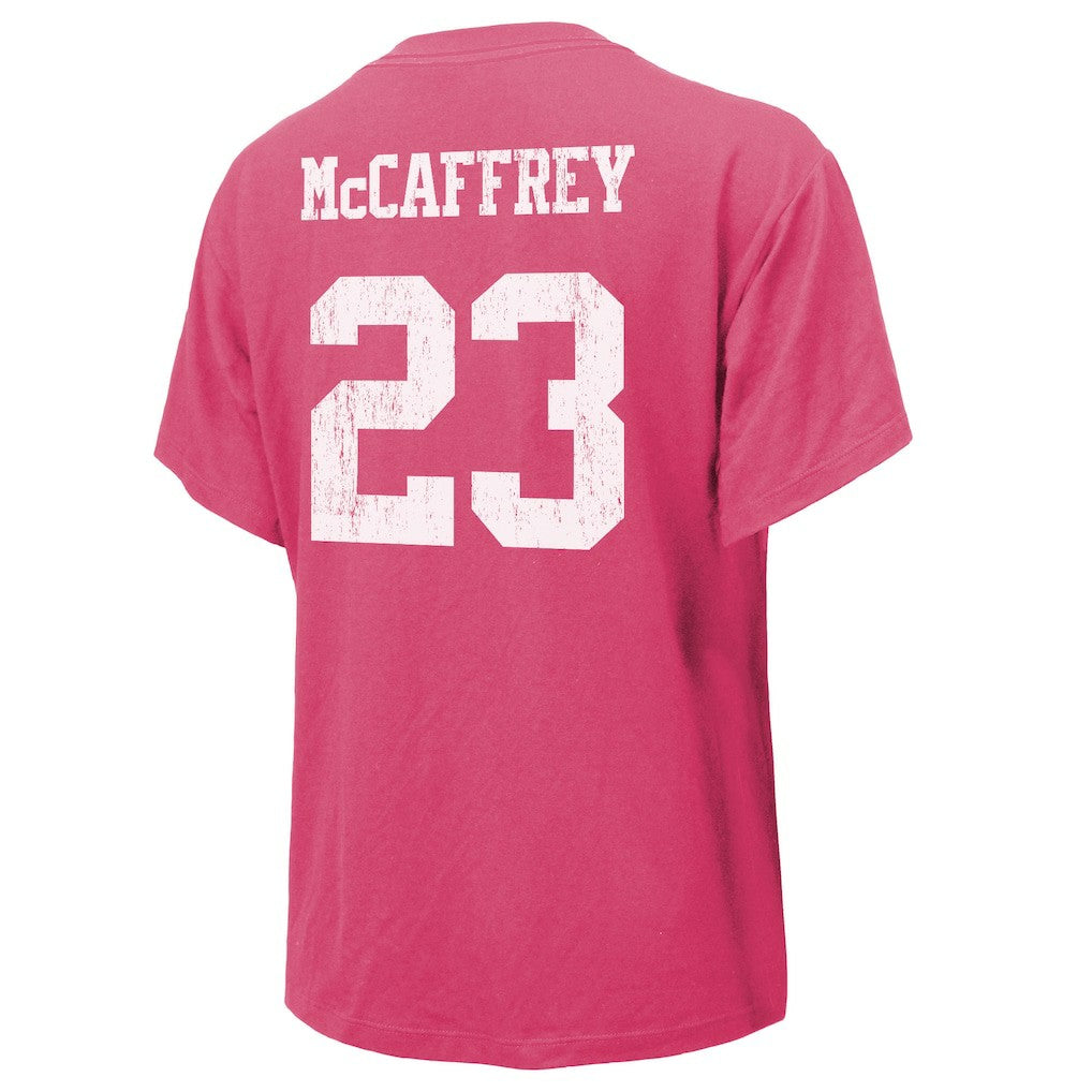 San Francisco 49ers Christian McCaffrey  Majestic Threads Women's Name & Number T-Shirt | NFL Online