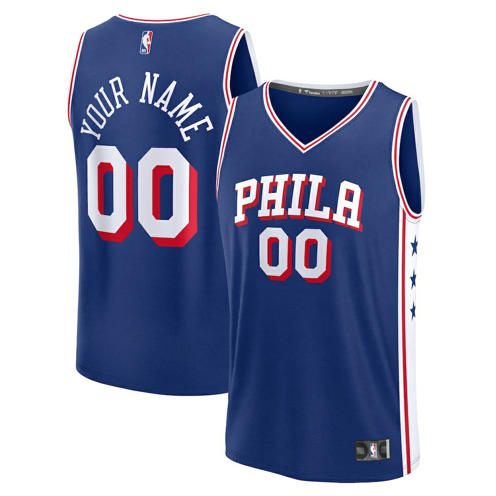 Blue Philadelphia 76ers Fast Break Custom Jersey | NBA