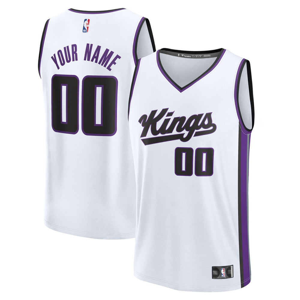 White Sacramento Kings Fast Break Custom Jersey | NBA
