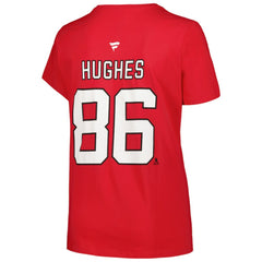 Jack Hughes New Jersey Devils Fanatics Women's Plus Size Name & Number T-Shirt -  NHL T-shirts