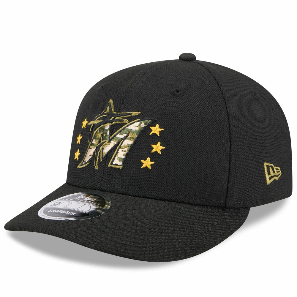 Miami Marlins New Era 2024 Armed Forces Day Low Profile 9FIFTY Snapback Hat - MLB Hats