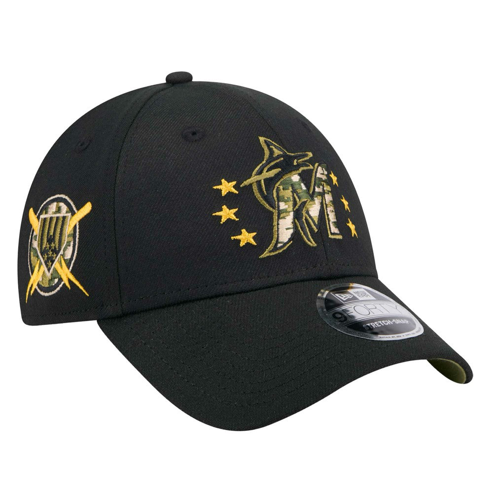 Miami Marlins New Era 2024 Armed Forces Day 9FORTY Adjustable Hat - MLB Hats