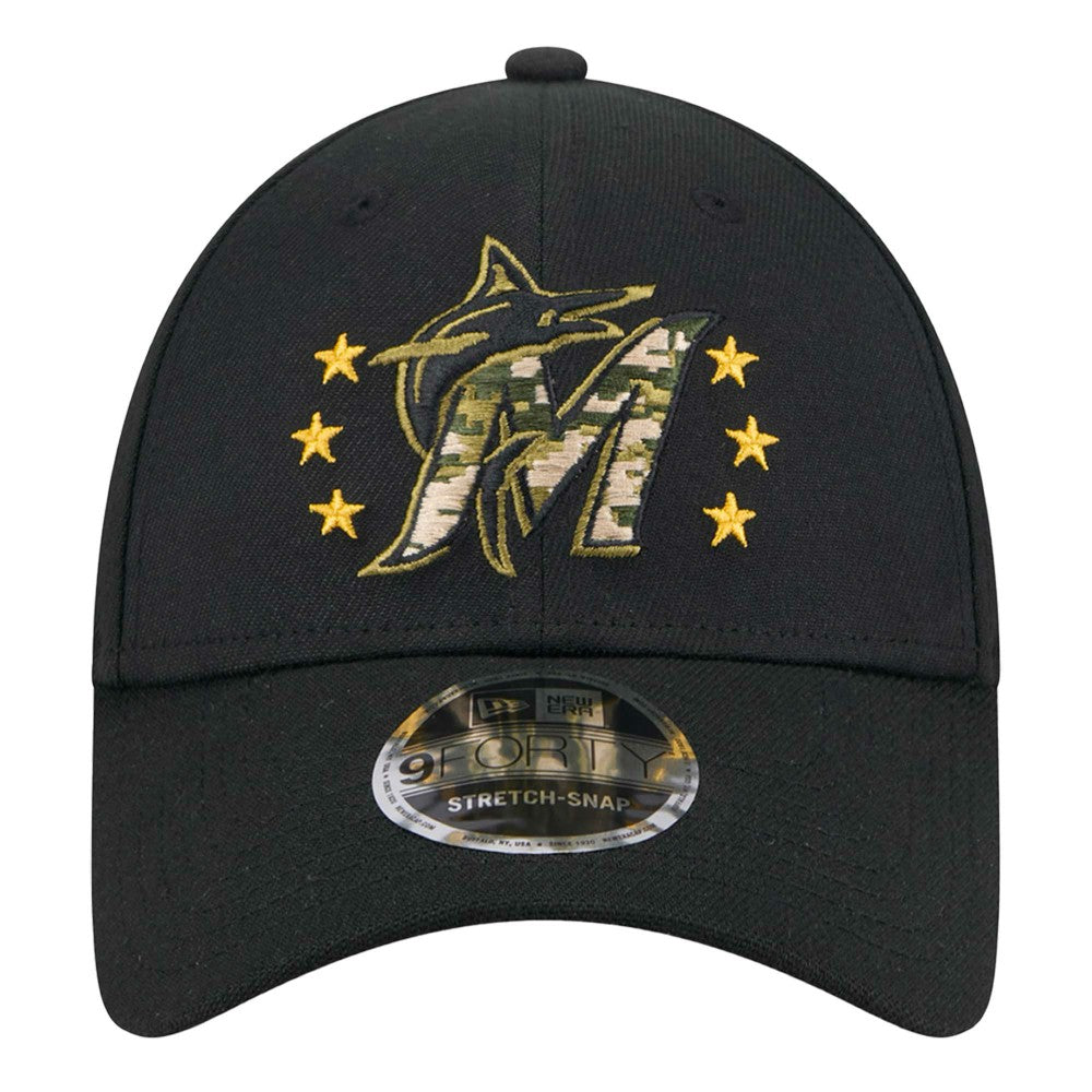 Miami Marlins New Era 2024 Armed Forces Day 9FORTY Adjustable Hat - MLB Hats