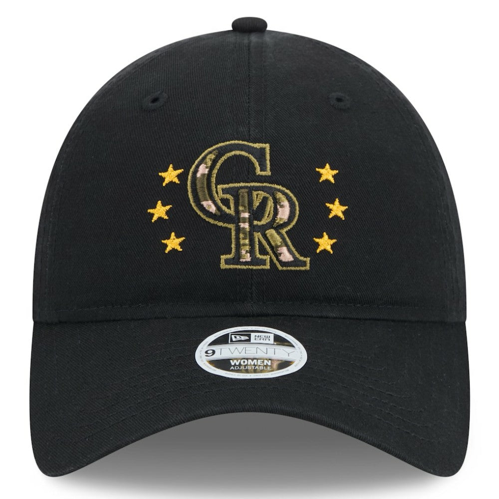 Colorado Rockies New Era Women's 2024 Armed Forces Day 9TWENTY Adjustable Hat - MLB Hats
