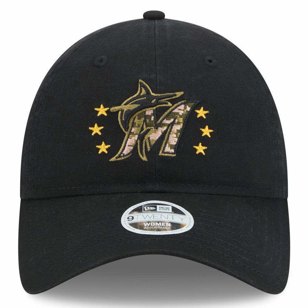 Miami Marlins New Era Women's 2024 Armed Forces Day 9TWENTY Adjustable Hat - MLB Hats