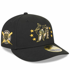 Miami Marlins New Era 2024 Armed Forces Day Low Profile 59FIFTY Fitted Hat - MLB Hats