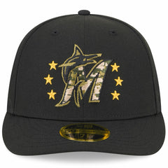 Miami Marlins New Era 2024 Armed Forces Day Low Profile 59FIFTY Fitted Hat - MLB Hats