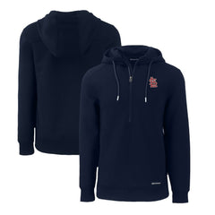 St. Louis Cardinals Cutter & Buck Roam Eco Half-Zip Recycled Pullover Hoodie - MLB Hoodies