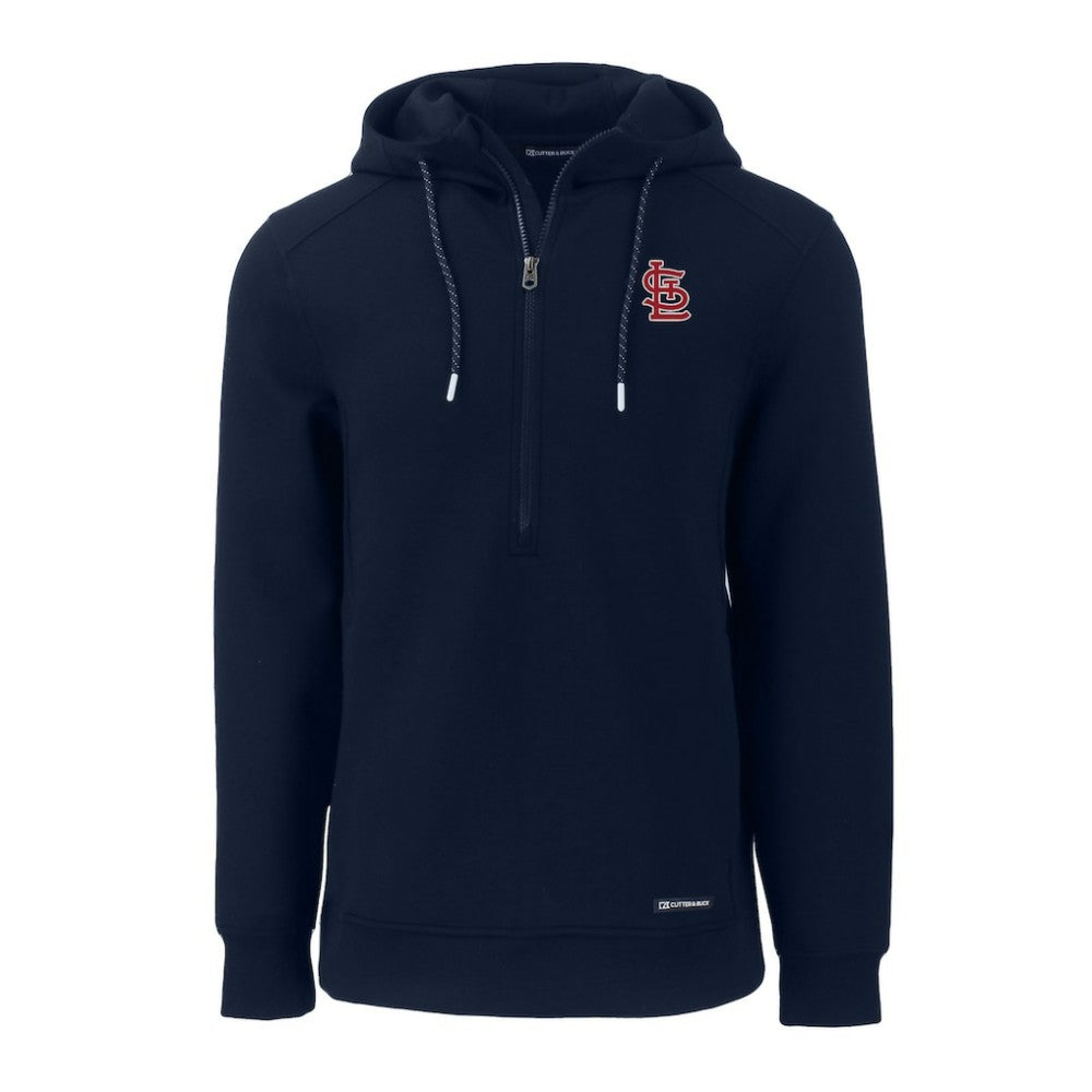 St. Louis Cardinals Cutter & Buck Roam Eco Half-Zip Recycled Pullover Hoodie - MLB Hoodies