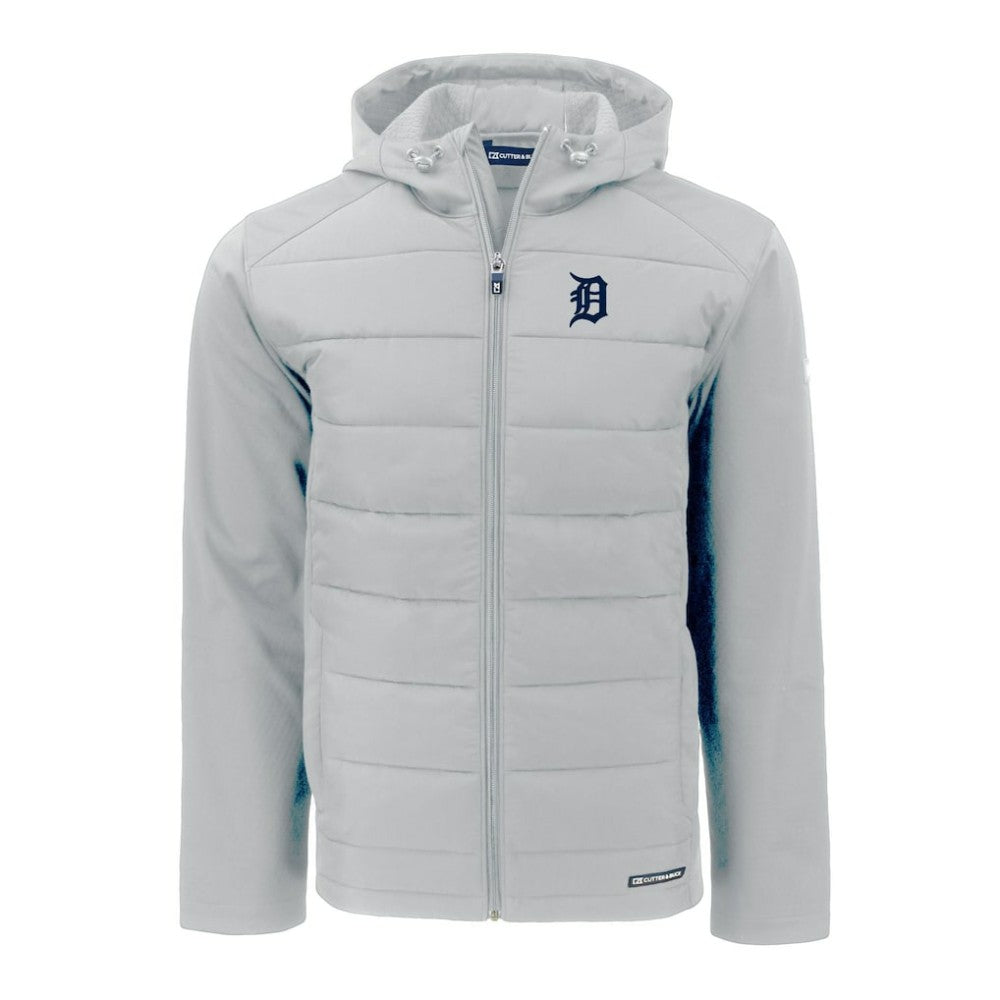 Detroit Tigers Cutter & Buck Evoke Hybrid Eco Softshell Recycled Full-Zip Hoodie - MLB Hoodies
