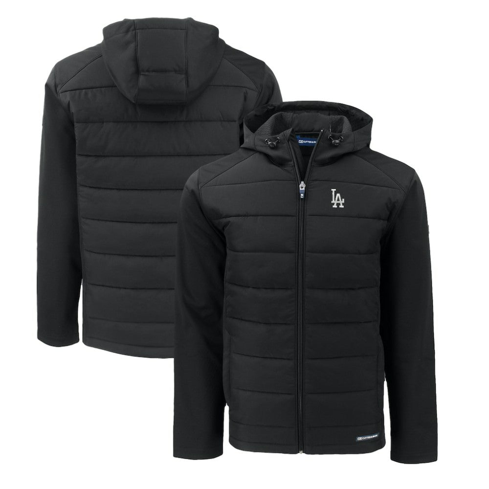 Los Angeles Dodgers Cutter & Buck Evoke Hybrid Eco Softshell Recycled Full-Zip Hoodie - MLB Hoodies