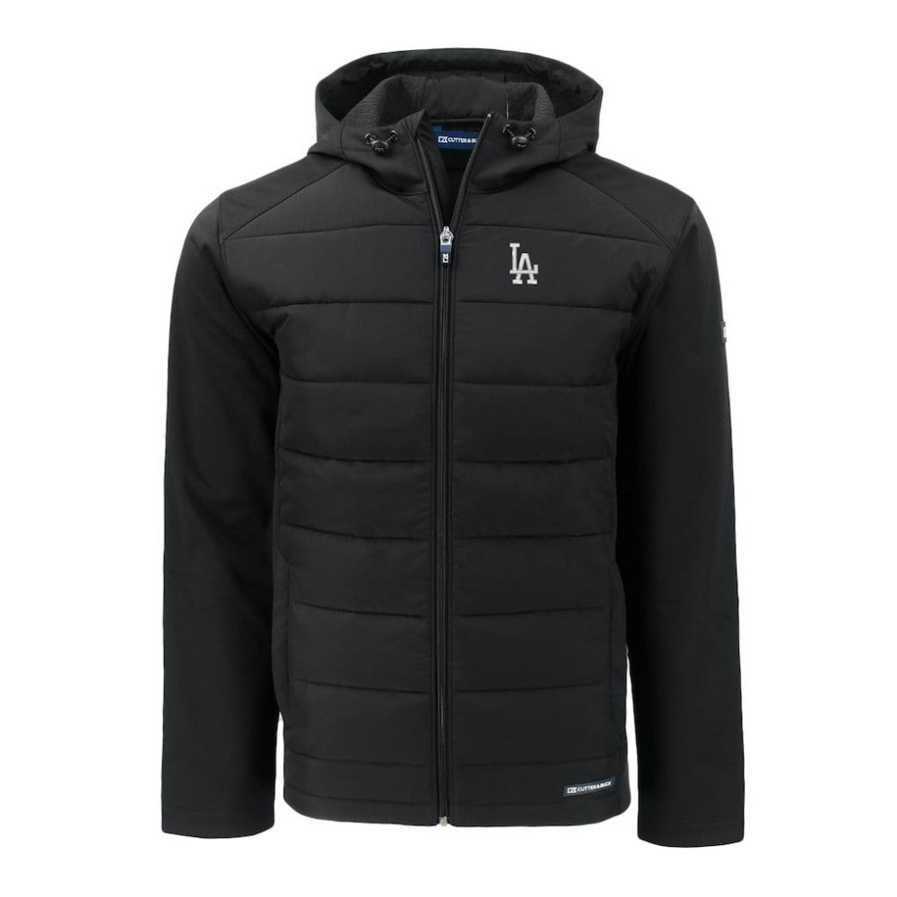 Los Angeles Dodgers Cutter & Buck Evoke Hybrid Eco Softshell Recycled Full-Zip Hoodie - MLB Hoodies