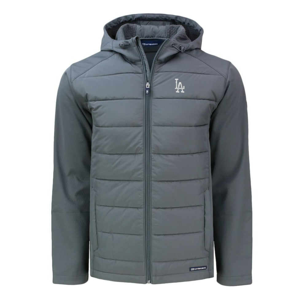 Los Angeles Dodgers Cutter & Buck Evoke Hybrid Eco Softshell Recycled Full-Zip Hoodie - MLB Hoodies