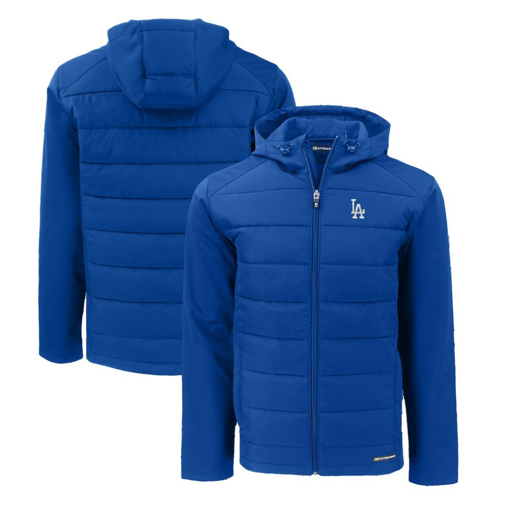 Los Angeles Dodgers Cutter & Buck Evoke Hybrid Eco Softshell Recycled Full-Zip Hoodie - MLB Hoodies