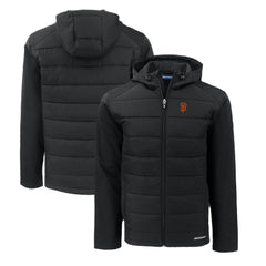 San Francisco Giants Cutter & Buck Evoke Hybrid Eco Softshell Recycled Full-Zip Hoodie - MLB Hoodies