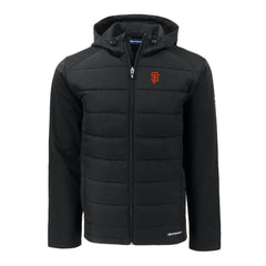 San Francisco Giants Cutter & Buck Evoke Hybrid Eco Softshell Recycled Full-Zip Hoodie - MLB Hoodies